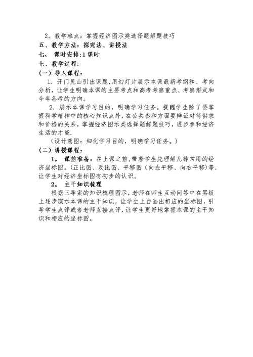 《多变的价格》复习课 教学设计