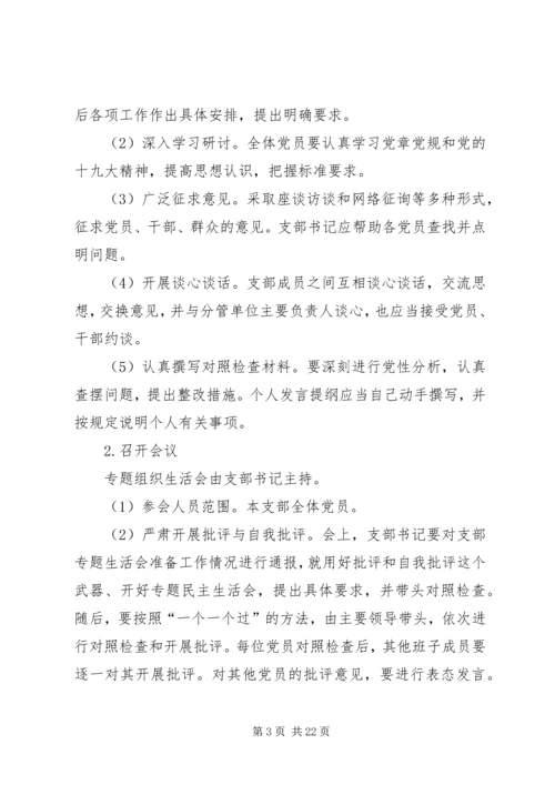 锡盟检察分院第二党支部20XX年专题组织生活会方案.docx