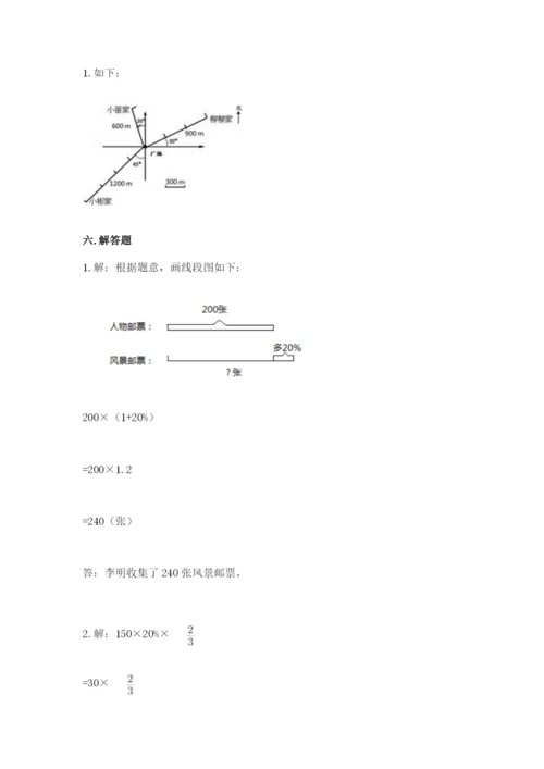 2022年人教版六年级上册数学期末测试卷（综合卷）.docx