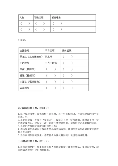部编版四年级下册道德与法治 期末测试卷【精选题】.docx