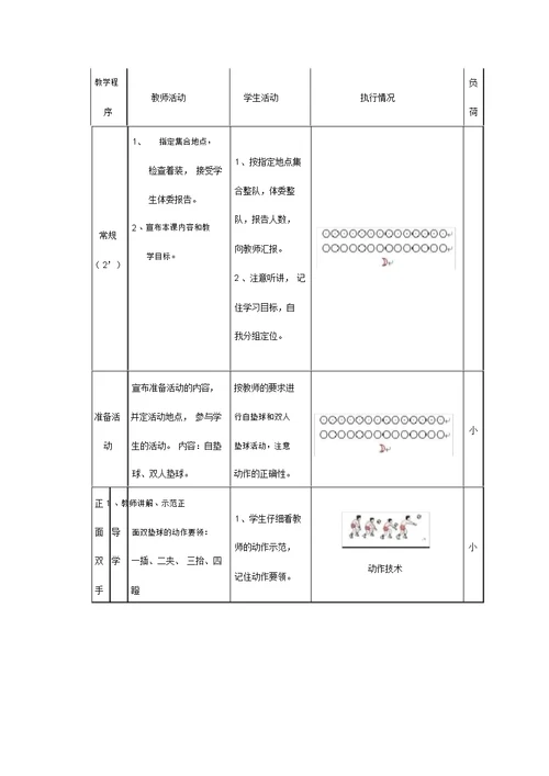 排球单元教学计划