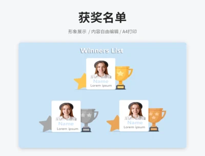 前三名获奖名单