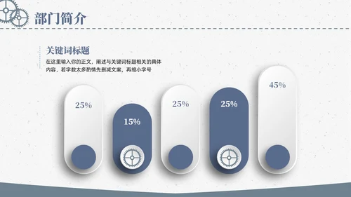 微立体简约生产部门年终总结汇报