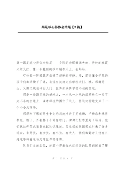 踢足球心得体会结尾【3篇】.docx