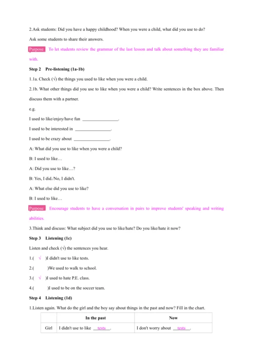 Unit 4 I used to be afraid of the dark.Section B【2