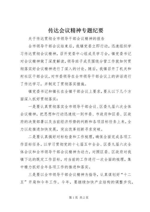 传达会议精神专题纪要 (3).docx