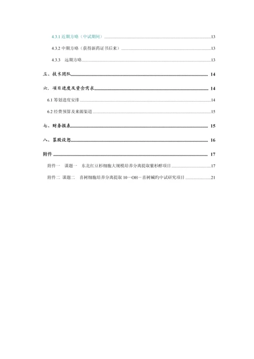 沈阳医药开发公司融资专项说明书.docx