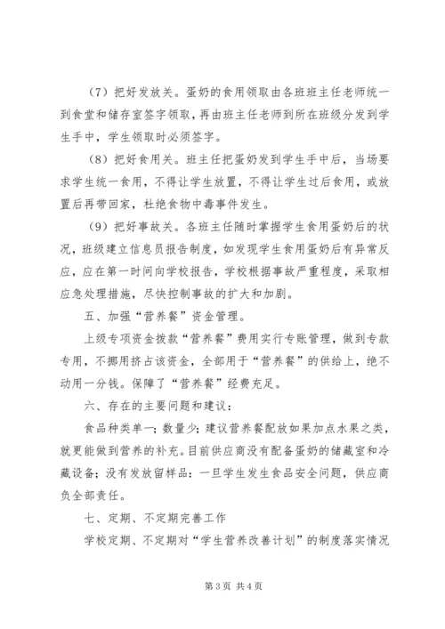 关于“营养餐”工程的自查报告.docx