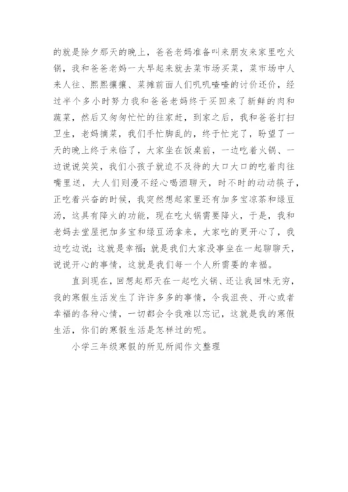小学三年级寒假的所见所闻作文整理五篇.docx