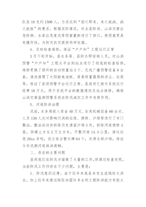 汛前检查问题整改工作报告.docx