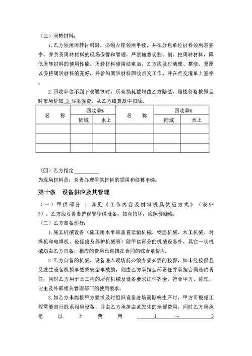 高速公路路基分包合同范本