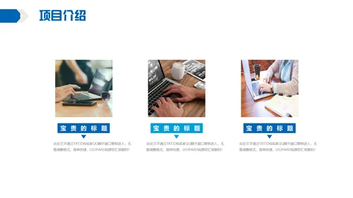 白色简约商务企业管理通用PPT模板