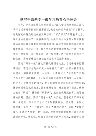 基层干部两学一做学习教育心得体会 (2).docx