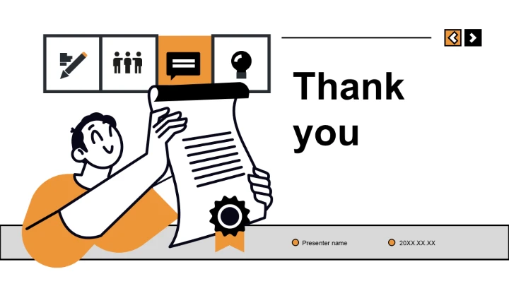 橙色插画风班长竞选