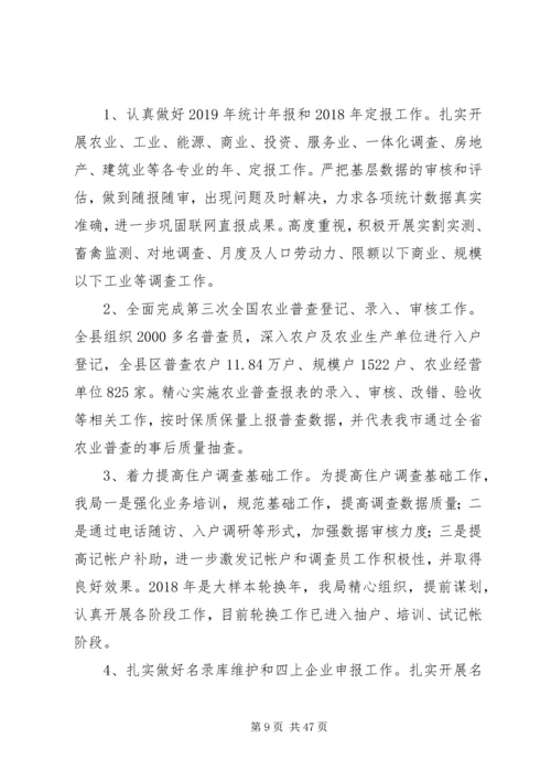 统计局XX年工作总结及XX年工作计划锦集 (2).docx