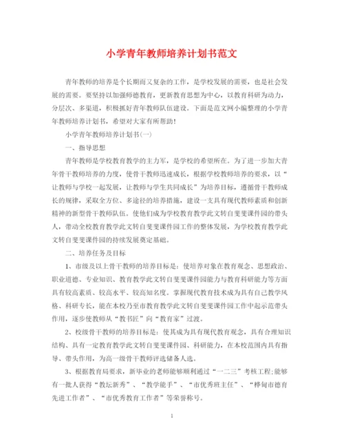 精编之小学青年教师培养计划书范文.docx