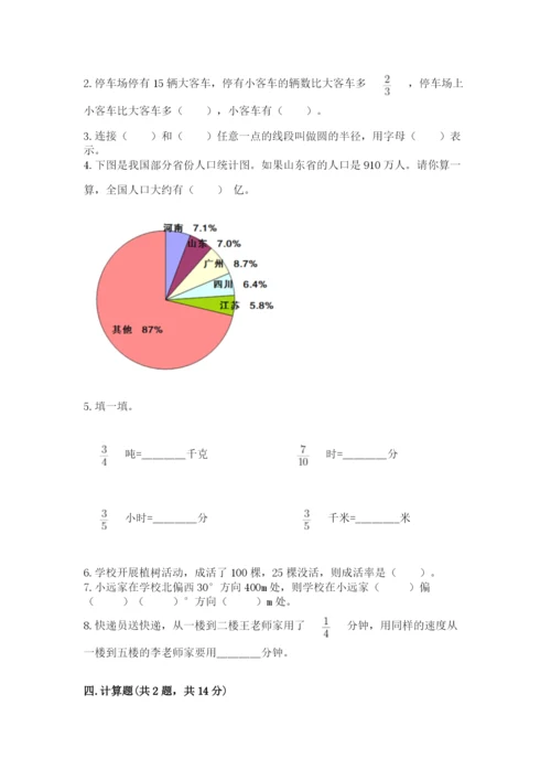 2022人教版六年级上册数学期末考试卷精品【突破训练】.docx