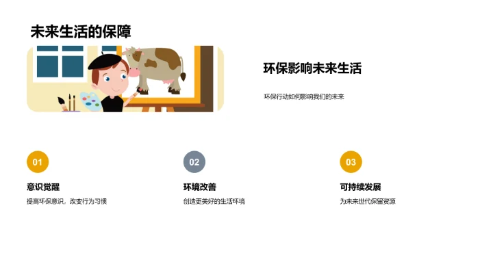 实践绿色生活PPT模板