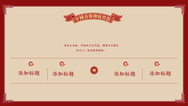 中国娃娃春节传统习俗通用PPT课件