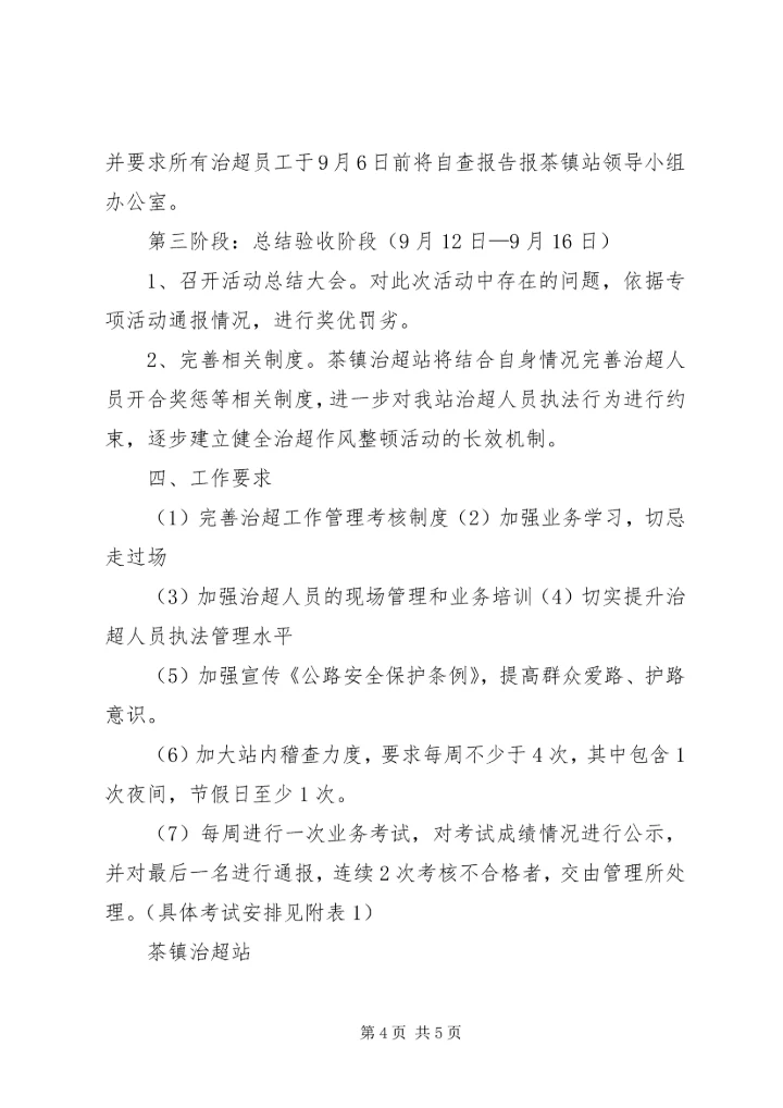 超限站路风及工作作风专项整顿活动第三阶段整改方案 (3).docx