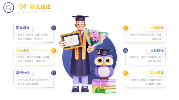 蓝色卡通风毕业论文答辩通用PPT模板