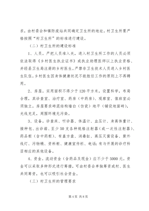 全市村卫生室标准化建设验收办法 (2).docx