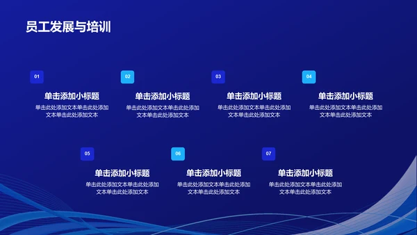 蓝色科技风优秀员工表彰PPT模板