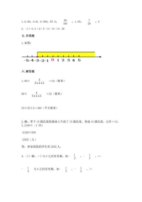 人教版六年级下册数学期末测试卷附答案（巩固）.docx