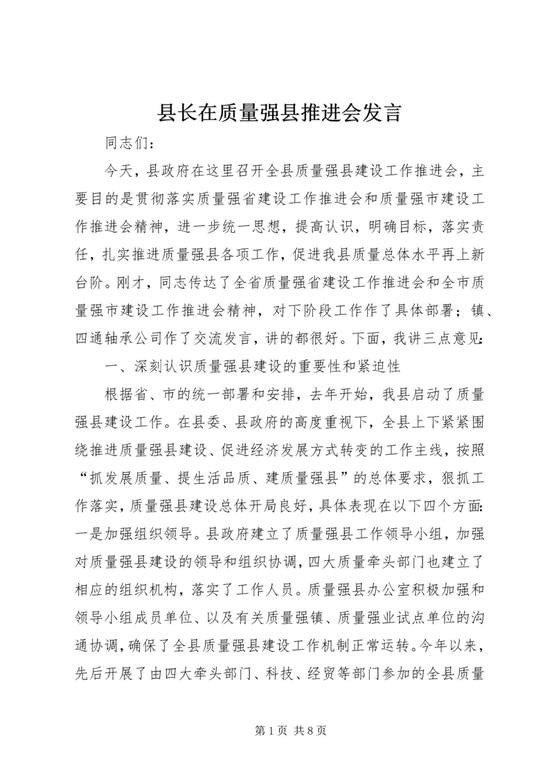 县长在质量强县推进会发言.docx