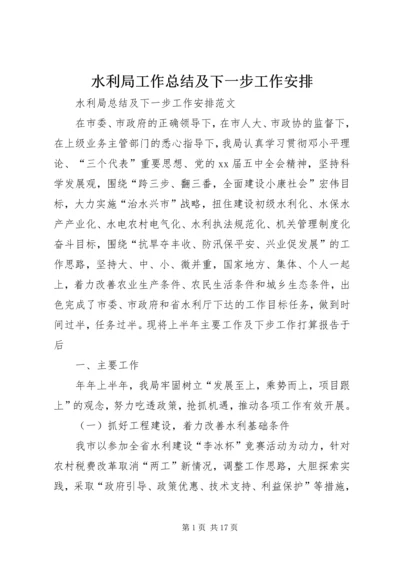 水利局工作总结及下一步工作安排.docx