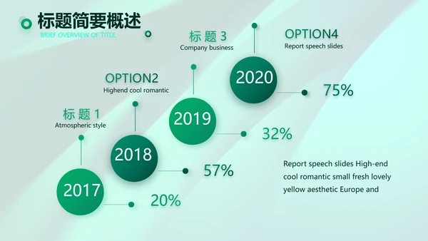 绿色大气邮政储蓄银行PPT动态模板