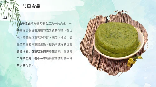 清明节起源习俗文化介绍通用PPT模板