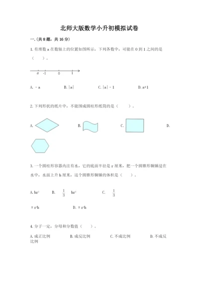 北师大版数学小升初模拟试卷及答案【网校专用】.docx