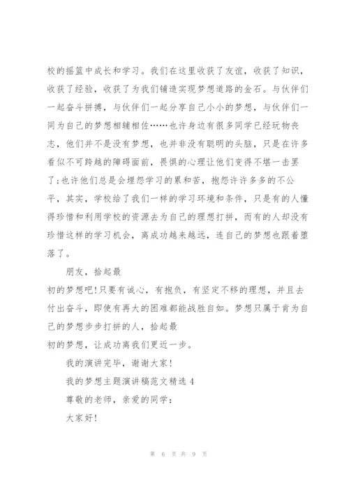 我的梦想主题演讲稿范文.docx