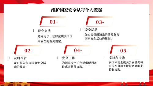 全民国家安全教育日主题班会PPT模板