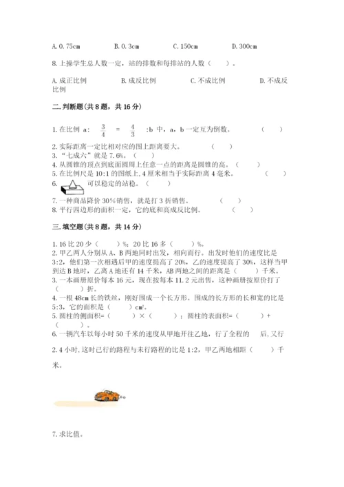 北京版六年级下册数学期末测试卷审定版.docx