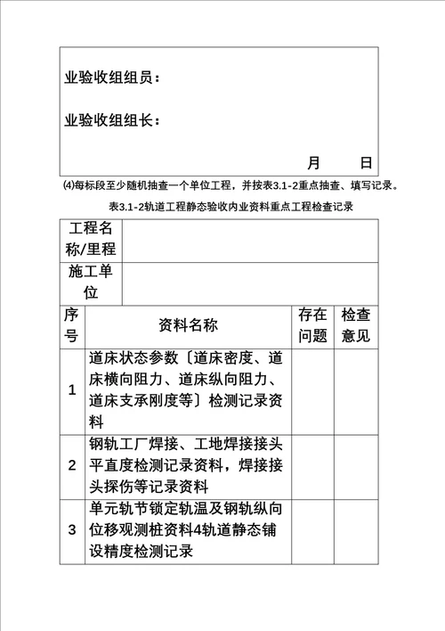 最新高铁静态验收规范土建部分