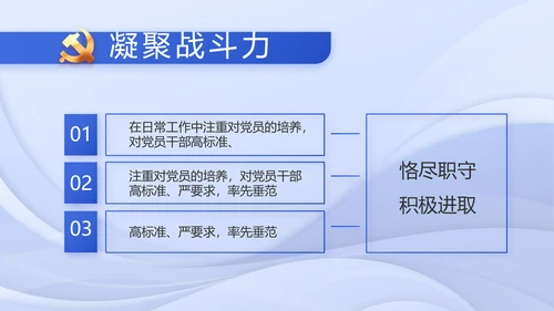 蓝色党建党支部述职报告PPT动态模板