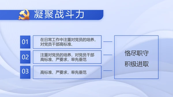 蓝色党建党支部述职报告PPT动态模板