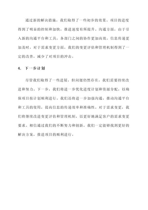 项目问题清理情况汇报