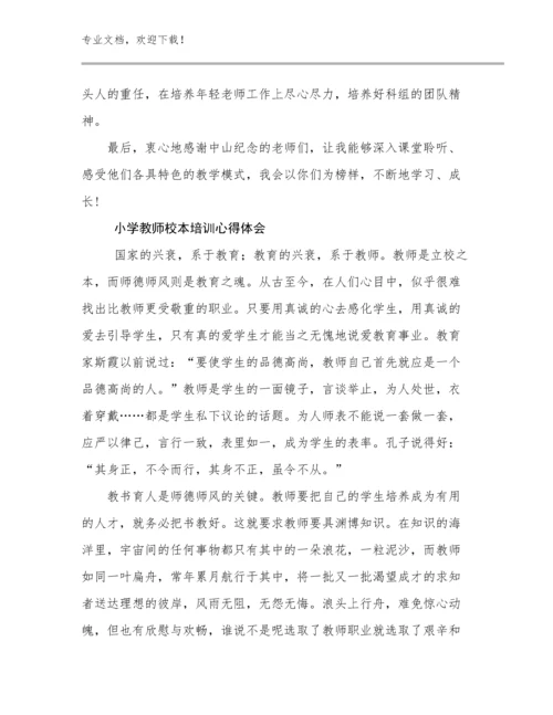 2024小学教师校本培训心得体会例文9篇文档合集.docx