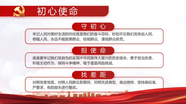 红色基层党建党支部年终述职报告PPT