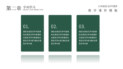 绿色黑板场景教学PPT模板