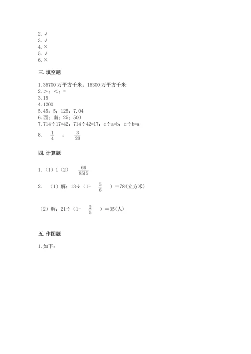 人教版六年级上册数学期中测试卷（真题汇编）.docx