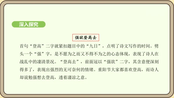 七年级语文上册第三单元课外古诗词诵读（一）- 行军九日思长安故园课件（21张PPT)
