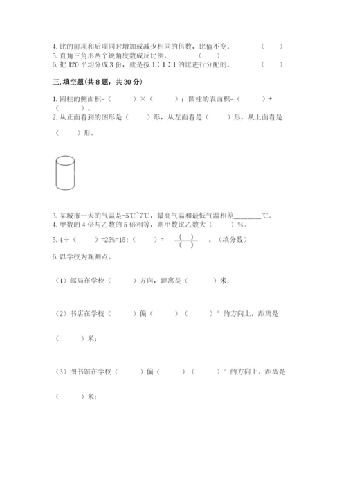 小学六年级下册数学期末卷【易错题】.docx