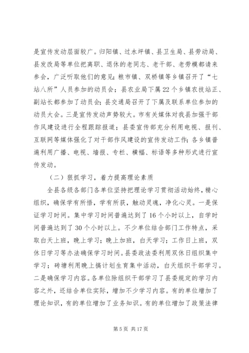 县委书记在全县加强干部作风建设讲评暨先进事迹报告会上的讲话 (2).docx