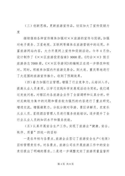 旅游局上半年工作总结及下半年工作计划.docx