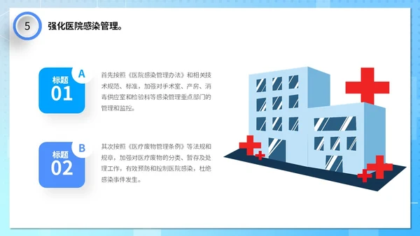 蓝色清新微粒体医疗行业医院年终工作总结PPT年终总结
