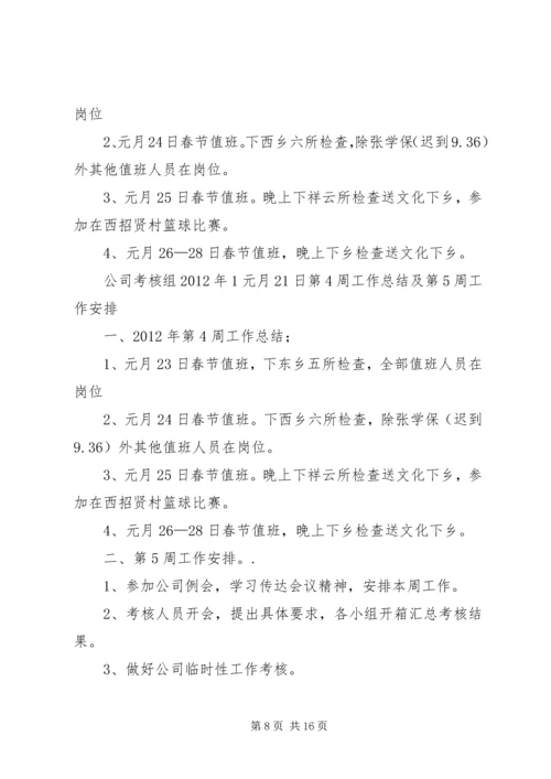 教科室第一周工作总结与第二周工作安排.docx